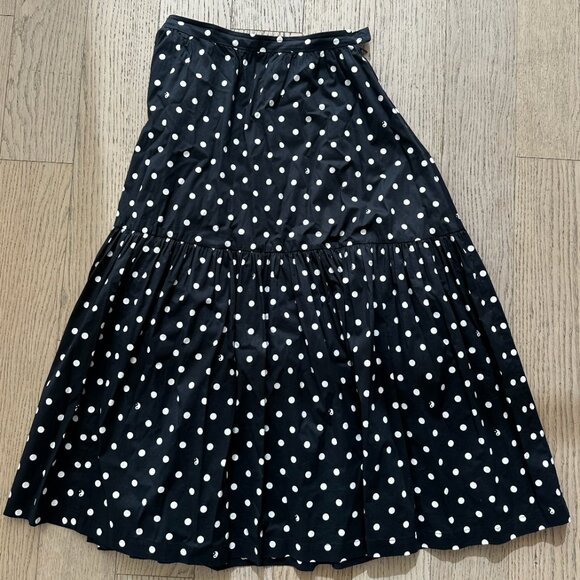 STAUD Dresses & Skirts - STAUD black and white polka dot maxi skirt